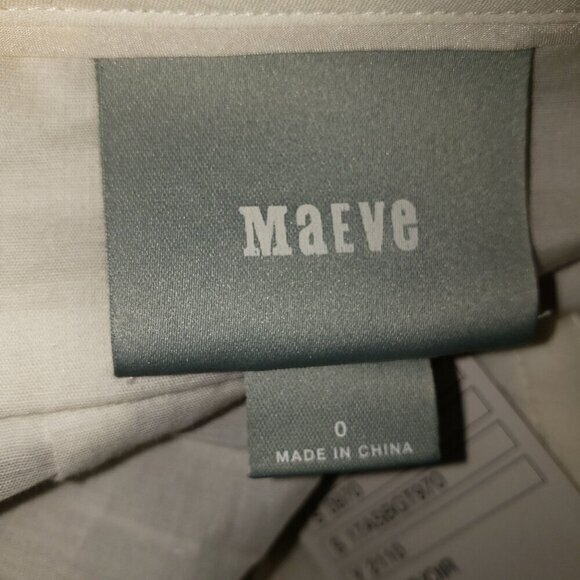 Maeve Anthropologie Romantic Blouse Ivory Ruffles‎ Womens Size 0 New - Picture 6 of 12